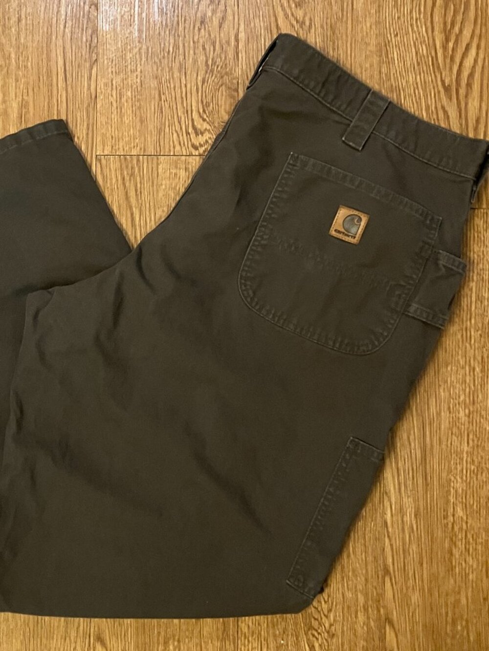 Vintage Carhartt B151 DFE Canvas Carpenter Pants Dark Coffee